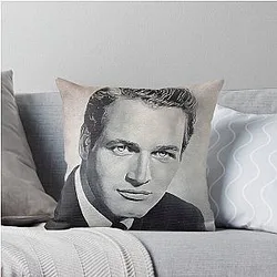 Paul Newman Art - Oil Paint Throw Pillow