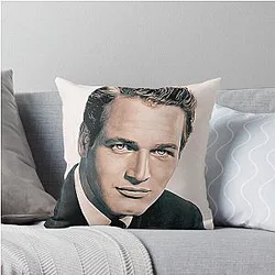 Paul Newman Art vintage painting D89 Throw Pillow