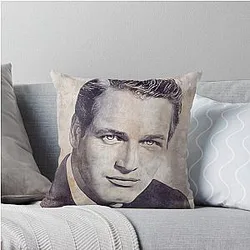 Paul Newman Art - Vintage Watercolor Throw Pillow