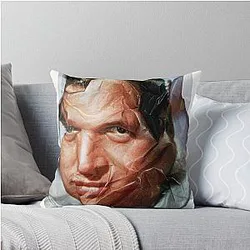 Paul Newman Squished by Carl Reiner Throw Pillow