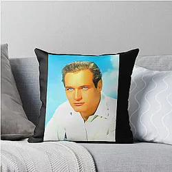 Paul Newman Throw Pillow
