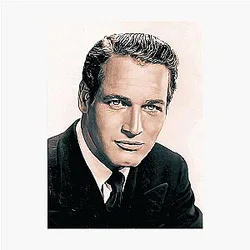 Paul Newman Art - vintage painting Photographic Print