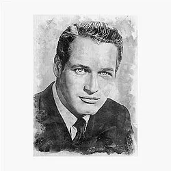 Paul Newman Art - watercolor --  Photographic Print