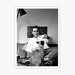 Paul Newman and kitty Sticker