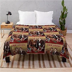 The Sting Poster Paul Newman Robert Redford Throw Blanket