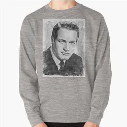 Paul Newman Art - Watercolor BW D42 Pullover Sweatshirt