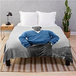 Paul Newman in a blue sweater Blanket