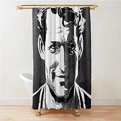 Paul Newman portrait drawing Shower Curtain