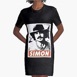 Mens Funny Paul Simon Gift For Music Fans Graphic T-Shirt Dress