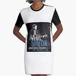 Music Vintage Retro Paul Simon Farewell Tour Music Band Love You Fans Graphic T-Shirt Dress