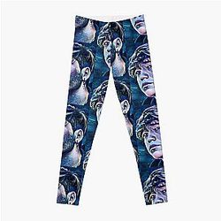 Paulo Londra Leggings effetto pittura di mezzanotte