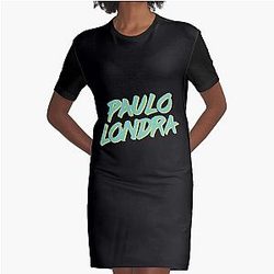 Paulo Londra Tekst grafische T-Shirt jurk