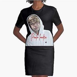 Paulo Londra Vestido de camiseta gráfica