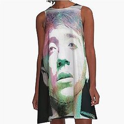 Paulo Londra WATERCOLOR DESIGN A Line Dress