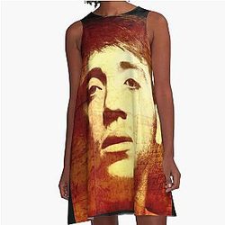 Paulo Londra OLD LETTER DESIGN A Line Dress