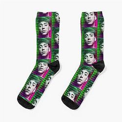 Paulo Londra Retro Multicolor Meias de Design de Efeito