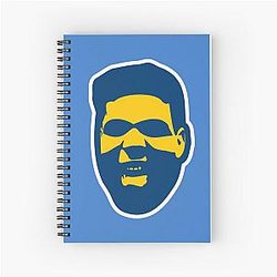Paulo Costa Blue Spiral Notebook