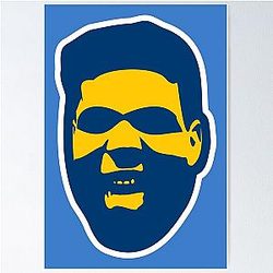 Paulo Costa Blue Poster