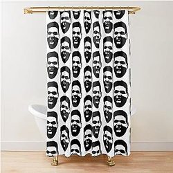 Paulo Costa Black Shower Curtain