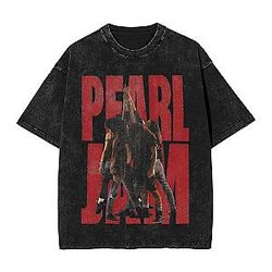 Pearl Jam Washed T-Shirt – Rock Band Streetwear Design