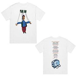 White Puppet Tour PTTT0408  Pearl Jam T-Shirts