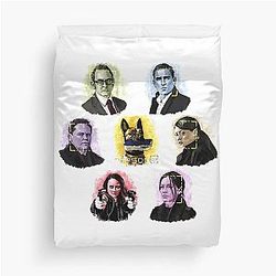 Person of Interest Movie Mashup Tracing Line Infinite Retro Wave Duvet