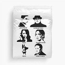 Person Of Interest Movie Root Shaw Mashup Tracing Line Infinite - Team Machine Cool Gifts Duvet Cover