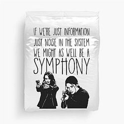 Person of Interest Movie Root Shaw Mashup Tracing Infinite Vintage Duvet Cover