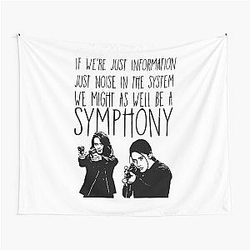 Person of Interest Movie Mashup Tracing Line Vintage Tapestry