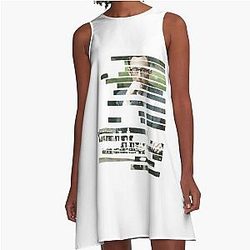 Person of Interest Movie Mashup Tracing Line A-Line Dress