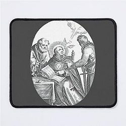 St. Thomas Aquinas with St. Peter and St. Paul Mouse Pad