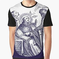 St. Thomas Aquinas with St. Peter and St. Paul Graphic T-Shirt