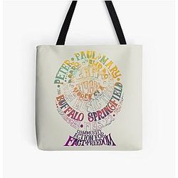 Peter , Paul and Mary , The Doors concert graphic All Over Print Tote Bag