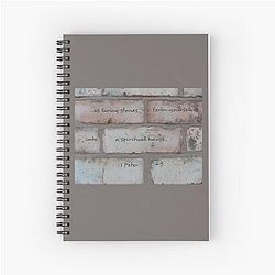 1 Peter 2:5, living stones Spiral Notebook