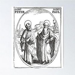 Saints Peter and Paul Catholic Feast Day Keys to the Kingdom   Poster