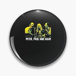 Peter, Paul and Mary. American folk group. social commentary of folk musician. Classic Pin