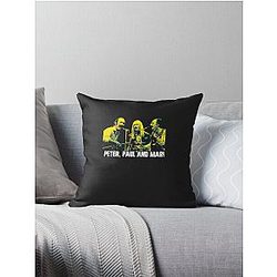 Peter, Paul and Mary. American folk group. social commentary of folk musician. Classic Throw Pillow