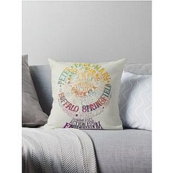 Peter , Paul and Mary , The Doors concert graphic Throw Pillow