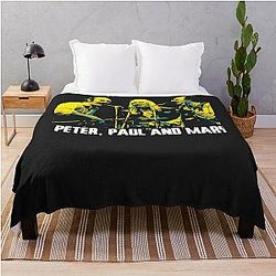 Peter, Paul and Mary. American folk group. social commentary of folk musician. Classic Throw Blanket