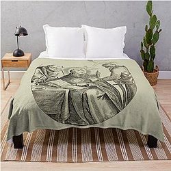 St. Thomas Aquinas with St. Peter and St. Paul Throw Blanket