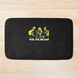 Peter, Paul and Mary. American folk group. social commentary of folk musician. Classic Bath Mat