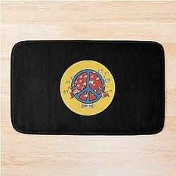 Vintage Peter Max Peace Sign Pop Cosmic Art Era Woodstock Music Hippie Bath Mat