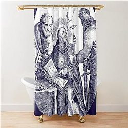 St. Thomas Aquinas with St. Peter and St. Paul Shower Curtain
