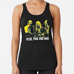 Peter, Paul and Mary. American folk group. social commentary of folk musician. Classic Racerback Tank Top