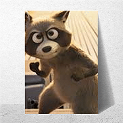 Raccoon Rogue Pets On A Train Posters