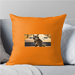 Raccoon Rogue Pets On A Train Pillows Cover