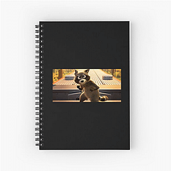 Raccoon Rogue Pets On A Train Notebook