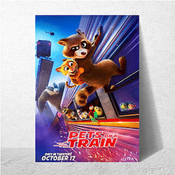 Animal Heist Pets On A Train Posters