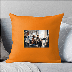 Police Dog Pets On A Train Pillows Cover