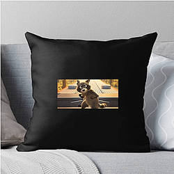 Raccoon Rogue Pets On A Train Pillows Cover
